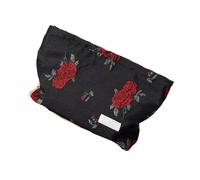 Protective Canvas Toiletry Bag Multipurpose for Active Essentials Flower Makeup Bag, Large, Mass Beauty