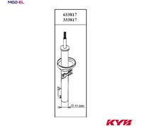 Shock Absorber Dust Cover Kit fits DACIA LOGAN EXPRESS Front 1.4 1.6 1.5D KYB