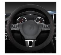 Protective Case 36CM Suede Leather Car Steering Wheel Cover Size S For Civic For Ciimo For Jade Auto Interior Accessories Steering Hood(Black)