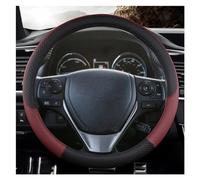 Protective Case Car Steering Wheel Cover Leather Auto Interior Accessories For Toyota For Scion IM 2016 For Auris 2013-2016 Steering Hood(WINE RED)