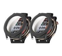 Protective Case Compatible with Amazfit Cheetah/Cheetah Pro Case with Screen Protector, All-Round Protection Hardness PC with Tempered Glass Screen Protector for Amazfit Cheetah Round (Black + Black)