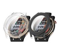 Protective Case Compatible with Amazfit Cheetah/Cheetah Pro Case with Screen Protector, Round Protection Hardness PC with Tempered Glass Screen Protector for Amazfit Cheetah Round (Black + Clear)