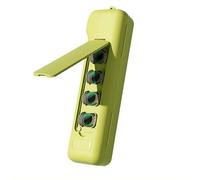 Protective Case Compatible with DJI Pocket 4, Anti-Drop Hard Shell Cover with Filter Storage, Magnetic Slot for 4 Filters, Soft Silicone Grip (Green)