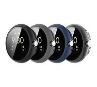 Protective Case Compatible with Google Pixel Watch 2 Case, with Scratch-Resistant Screen Protector, Hard PC Protection for Google Pixel Watch 2 2023 Accessories (Pack of 4)