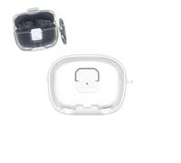 Protective Case Compatible with JBL Vibe Beam 2, Kickstand Carabiner Cover, Shockproof Earbud Accessory for Sports Travel Daily Use (White)