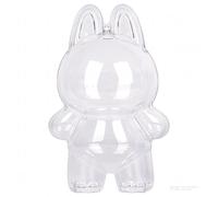 Protective Case Compatible with LABUBU Doll - Crystal-Clear Hard Display Box with Keychain & Dustproof Cover, Secure Backpack Hooks for Shelf/Outdoor Showcase (Doll Not Included)（Standing）