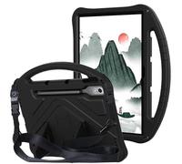 Protective Case Compatible with Lenovo Tab P12 12.8 Inch (2023 TB-370/TB-371), Lightweight Case with Stand, Handle and Strap, Shockproof (Black)
