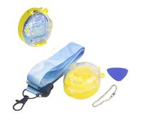 Protective Case Compatible with Tamagotchi GEN3, Shockproof Clear Cover with Wings Design, 360 Degree Protection Shell, Lanyard and Chain for Electronic Pet Console, Gaming Accessory, Yellow