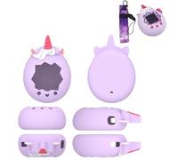 Protective Case Compatible with Tamagotchi Paradise, Shockproof Waterproof Cover with Lanyard, Cute Gradient Skin for Virtual Pet Game (Unicorn)