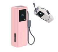 Protective Case Compatible with Xiaomi 20000mAh 165W Power Bank, 1.5mm Thin Shockproof Cover with Lanyard, Washable Skin for Portable Charger, Travel Daily Accessory (Pink)
