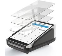Protective Case Cover Compatible with Square Terminal - Hard Plastic Base Cover and 3 HD Screen Protector (Black)