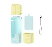 Protective Case Cover for DJI OSMO Pocket 3 Silicone Case All-Round Protection Camera Lens Cap Protector Osmo Pocket 3 Creator Combo Accessories (Blue Yellow)