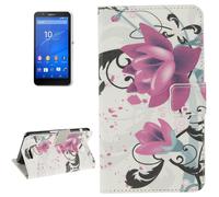 Protective Case Cover For Sony Xperia E4 Flower Purple New