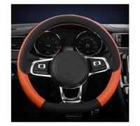 Protective Case D Shape 36CM Car Steering Wheel Cover PU Leather Steering Wheel Protective Cover For Civic For Ciimo For Jade Steering Hood(ORAGE D SHAPE)