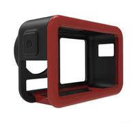 Protective Case Designed Exclusively for DJI Action 5 Pro Using TPU+PC Composite to Balance Flexibility and Rigidity for Real-World Use (Red-Black)