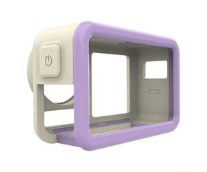 Protective Case Designed Exclusively for DJI Action 5 Pro Using TPU+PC Composite to Balance Flexibility and Rigidity for Real-World Use (White-Purple)