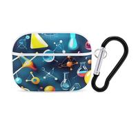 Protective Case for AirPods Pro 2nd/1st Abstract Science Chemistry AirPods Pro Case Accessory with Keychain,Supports Wired Or Wireless Charging