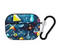 Protective Case for AirPods Pro 2nd/1st Abstract Science Chemistry AirPods Pro Case Accessory with Keychain,Supports Wired Or Wireless Charging
