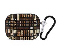 Protective Case for AirPods Pro 2nd/1st African Mud Cloth Tribal AirPods Pro Case Accessory with Keychain,Supports Wired Or Wireless Charging