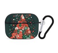 Protective Case for AirPods Pro 2nd/1st Animation Style Christmas Tree AirPods Pro Case Accessory with Keychain,Supports Wired Or Wireless Charging