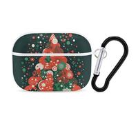 Protective Case for AirPods Pro 2nd/1st Animation Style Christmas Tree AirPods Pro Case Accessory with Keychain,Supports Wired Or Wireless Charging
