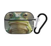 Protective Case for AirPods Pro 2nd/1st Cute Frog AirPods Pro Case Accessory with Keychain,Supports Wired Or Wireless Charging