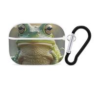 Protective Case for AirPods Pro 2nd/1st Cute Frog AirPods Pro Case Accessory with Keychain,Supports Wired Or Wireless Charging
