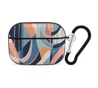 Protective Case for AirPods Pro 2nd/1st Geometric Modernism AirPods Pro Case Accessory with Keychain,Supports Wired Or Wireless Charging