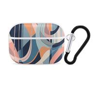 Protective Case for AirPods Pro 2nd/1st Geometric Modernism AirPods Pro Case Accessory with Keychain,Supports Wired Or Wireless Charging