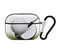 Protective Case for AirPods Pro 2nd/1st Golf Club AirPods Pro Case Accessory with Keychain,Supports Wired Or Wireless Charging