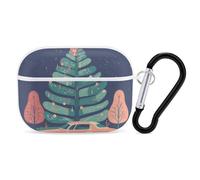 Protective Case for AirPods Pro 2nd/1st There is A Car Under The Tree AirPods Pro Case Accessory with Keychain,Supports Wired Or Wireless Charging