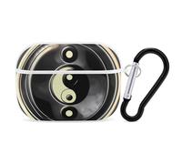 Protective Case for AirPods Pro 2nd/1st Yin Yang Pattern AirPods Pro Case Accessory with Keychain,Supports Wired Or Wireless Charging