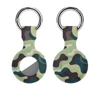 Protective Case for AirTag,Abstract Camouflage Silicone Air Tag Holder with Key Rings, Protective Airtag Case Cover Accessories