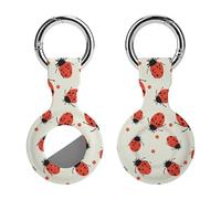 Protective Case for AirTag,Ladybugs Pattern Infinite Speckled Silicone Air Tag Holder with Key Rings, Protective Airtag Case Cover Accessories