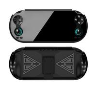 Protective Case for ANBERNIC RG VITA / RG VITA PRO - TPU Shockproof Cover with Kickstand, Anti-Slip Grip, Full-Body Protection for Handheld Game Console (Black)