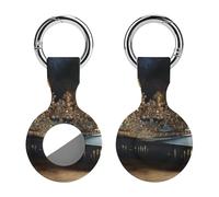 Protective Case for Apple AirTags with Keychain,Crown Vintage Book Print Silicone Air Tags Case,Tracker Cover for AirTags,Air Tag Keyring Holder for Pets Wallet Backpacks Luggage