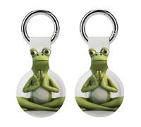 Protective Case for Apple AirTags with Keychain,Funny Frog Print Silicone Air Tags Case,Tracker Cover for AirTags,Air Tag Keyring Holder for Pets Wallet Backpacks Luggage
