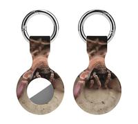 Protective Case for Apple AirTags with Keychain,Large Mexican Pink Tarantula Print Silicone Air Tags Case,Tracker Cover for AirTags,Air Tag Keyring Holder for Pets Wallet Backpacks Luggage