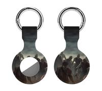 Protective Case for Apple AirTags with Keychain,Many Zombie Print Silicone Air Tags Case,Tracker Cover for AirTags,Air Tag Keyring Holder for Pets Wallet Backpacks Luggage