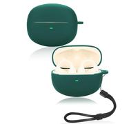 Protective Case for Baseus Bowie MC1 Earbuds, Soft Silicone Case with Lanyard - Skin Friendly & Durable - Green