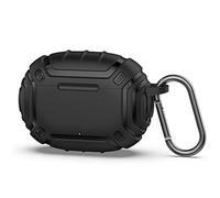 Protective Case for Beats Studio Buds, TPU Soft Earbuds Skin Cover Shell with Keychain, Anti-fall, Precise opening, Portable Carrying Pouch (Black)