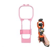 Protective Case for DJI Osmo Pocket 3 - Speed Shooting Cover with Dual Cold Shoe Mounts for Microphone & Light, Anti-Scratch Plastic Frame, Supports Screen Rotation & Strap (Pink)