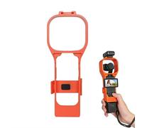 Protective Case for DJI Osmo Pocket 3 - Speed Shooting Cover with Dual Cold Shoe Mounts for Microphone & Light, Anti-Scratch Plastic Frame, Supports Screen Rotation & Strap (Orange)