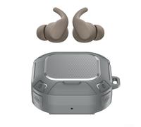 Protective Case for for beats for powerbeats Fit with Locking Clip and Stand, for tpu Shockproof Cover Supporting Wired Charging, Secure Earbuds(gray)