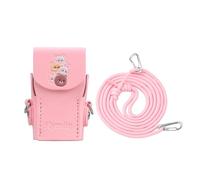 Protective Case for for DJI Osmo Pocket 3, Genuine Leather Cover with Magnetic Closure, Includes Lanyard, 3 Colour Options, Shock-Absorbing Design (Pink)