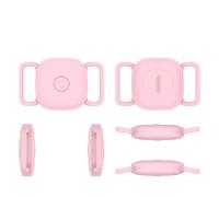 Protective Case for for Tile by Life360 Mate 2024, Lightweight Soft Silicone Skin Shockproof Dustproof Cover with Elastic Band for by Life360 Pro 2024 Bluetooth Tracker Accessories (Pink)