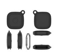 Protective Case for for Tile by Life360 Mate 2024, Lightweight Soft Silicone Skin Shockproof Dustproof Cover with Hook for by Life360 Pro 2024 Bluetooth Tracker Accessories (Black)