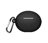 Protective Case for Huawei Freebuds 6i, Silicone Earphone Case Full-Body Soft Silicone with Keychain Headphone Accessories (Black)