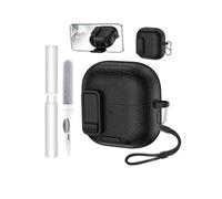 Protective Case for HUAWEI FreeClip 2 Earbuds,Soft TPU+PC Cover,Waterproof,Shockproof,toergy Anti Scratch,Easy Carrying Sleeve,with Lanyard & Keychain & Cleaner kit（Black）