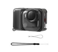 Protective Case for Insta360 GO Ultra TPU Protective Cover with Lens Cap & Lanyard for Insta 360 GO Ultra Action Camera Soft Protective Sleeve Accessories (Transparent Black)